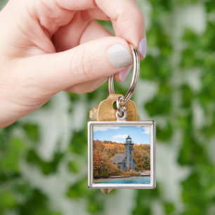 Lighthouses   Grand Island East Channel Light Key Ring