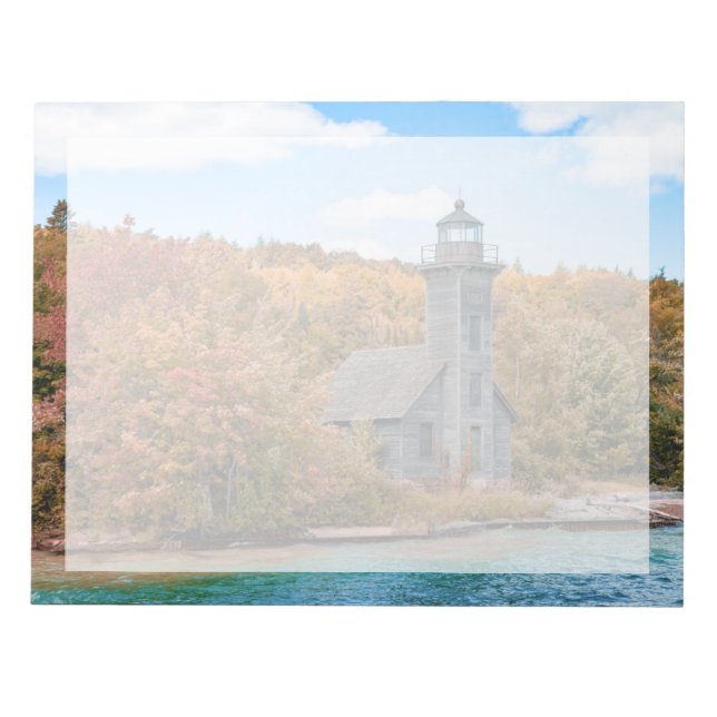 Lighthouses | Grand Island East Channel Light Notepad (Front)