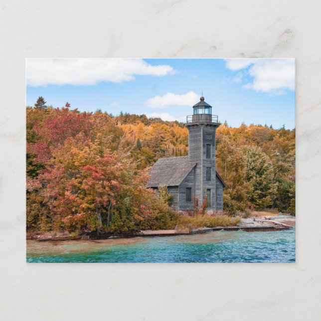 Lighthouses | Grand Island East Channel Light Postcard (Front)