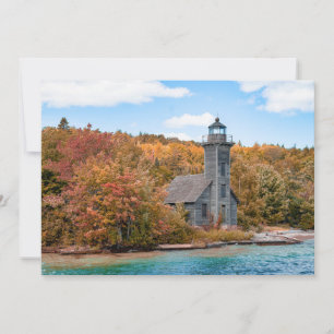 Lighthouses   Grand Island East Channel Light Thank You Card