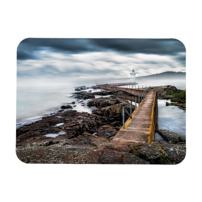 Lighthouses | Grand Marais Lighthouse Minnesota Magnet (Horizontal)
