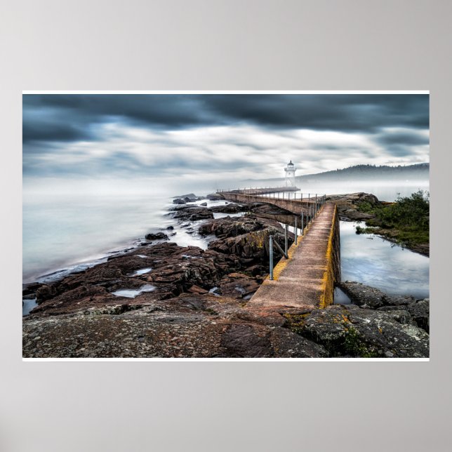 Lighthouses | Grand Marais Lighthouse Minnesota Poster (Front)