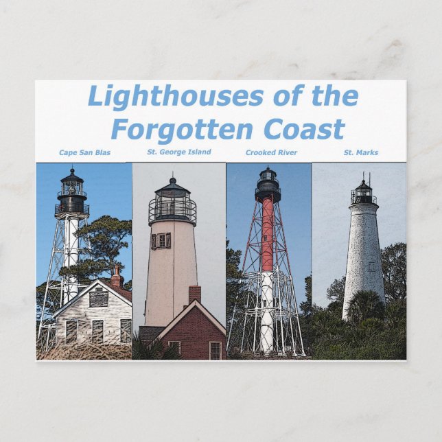 Lighthouses in Florida Postcard (Front)