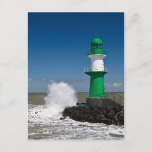 Lighthouses in Warnemuende Postcard