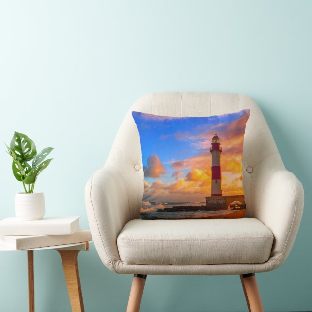 Lighthouses | Itapuã Brazil Lighthouse Cushion (Chair)