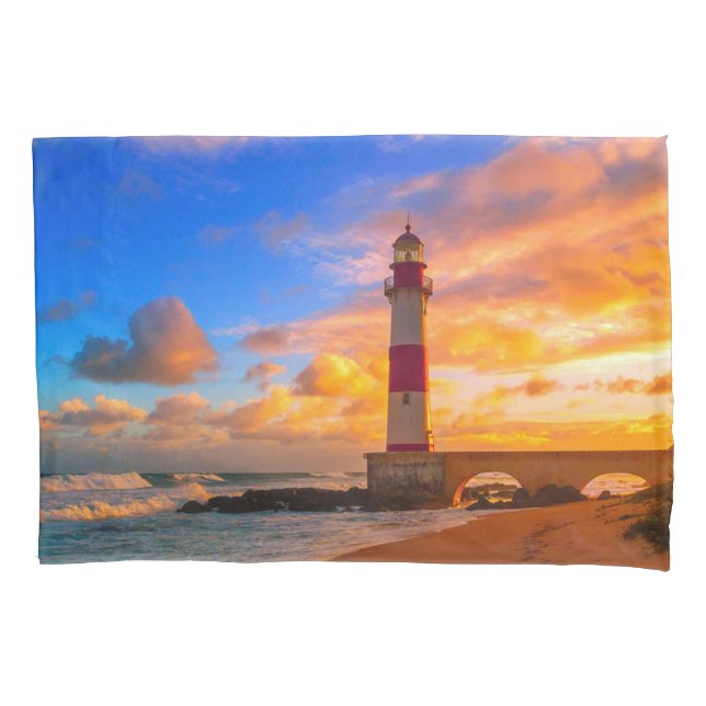 Lighthouses | Itapuã Brazil Lighthouse Pillowcase (Front)