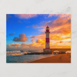 Lighthouses   Itapuã Brazil Lighthouse Postcard