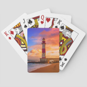 Lighthouses Itapuã Lighthouse Bahia Brazil Playing Cards