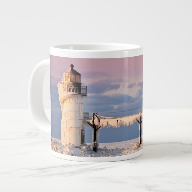 Lighthouses | Lake Michigan Lighthouse Large Coffee Mug (Front Left)