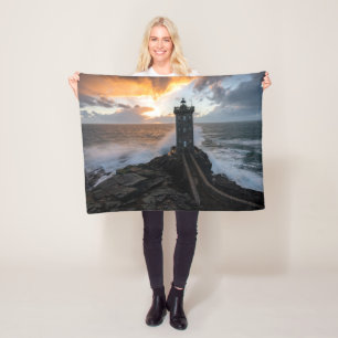 Lighthouses Le Conquet Kermorvan Lighthouse Fleece Blanket