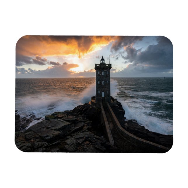 Lighthouses | Le Conquet Kermorvan Lighthouse Magnet (Horizontal)