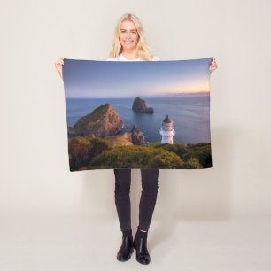 Lighthouses   Lighthouse Cape Brett New Zealand Fleece Blanket