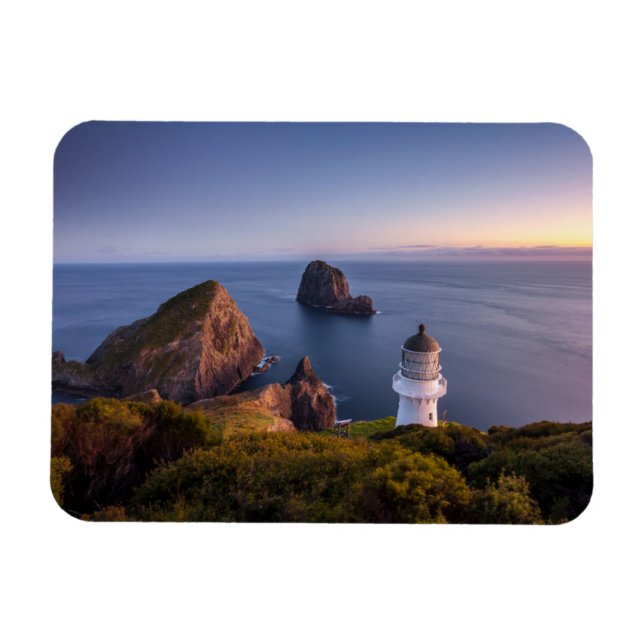 Lighthouses | Lighthouse Cape Brett New Zealand Magnet (Horizontal)