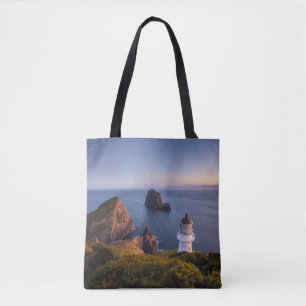 Lighthouses Lighthouse Cape Brett New Zealand Tote Bag