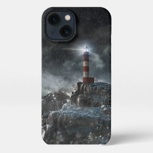 Lighthouses   Lighthouse in the Storm iPhone 13 Case