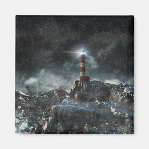 Lighthouses Lighthouse in the Storm Magnet