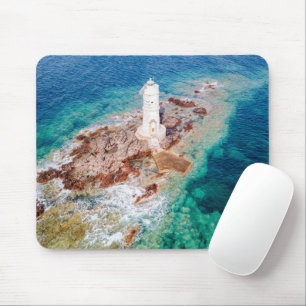 Lighthouses Mangiabarche Lighthouse Italy Mouse Mat