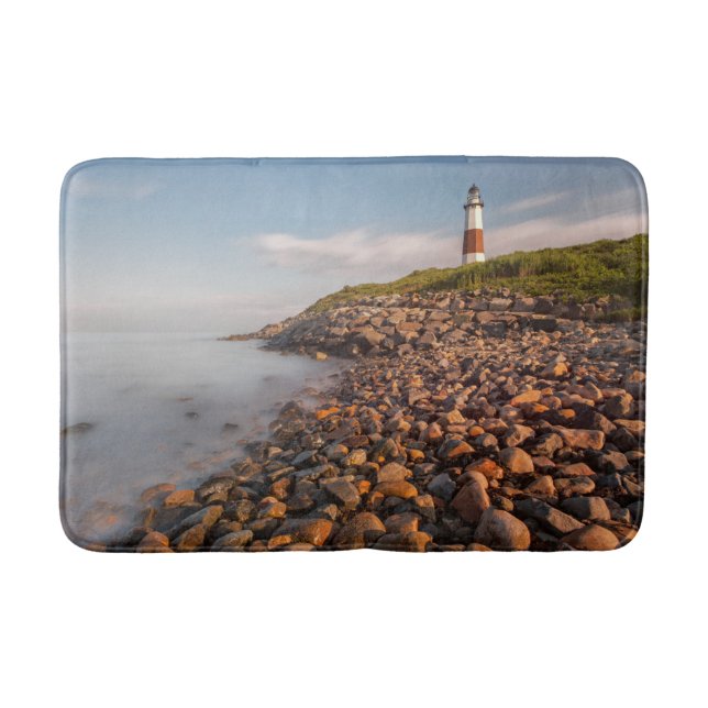 Lighthouses | Montauk Point Long Island Bath Mat (Front)