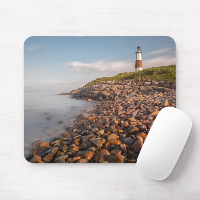 Lighthouses | Montauk Point Long Island Mouse Mat (With Mouse)