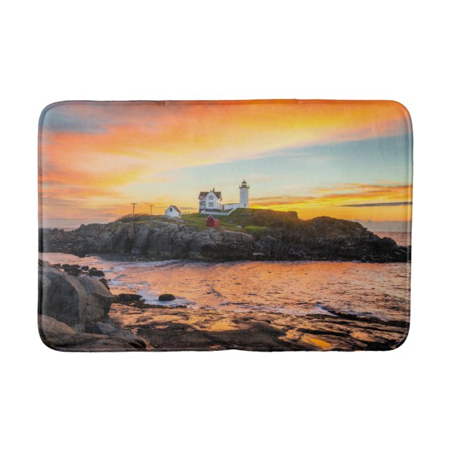 Lighthouses | Nubble Lighthouse Maine Bath Mat (Front)