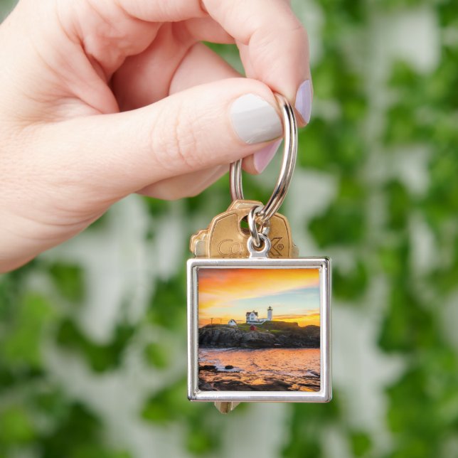 Lighthouses | Nubble Lighthouse Maine Key Ring (Hand)