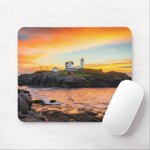 Lighthouses Nubble Lighthouse Maine Mouse Mat
