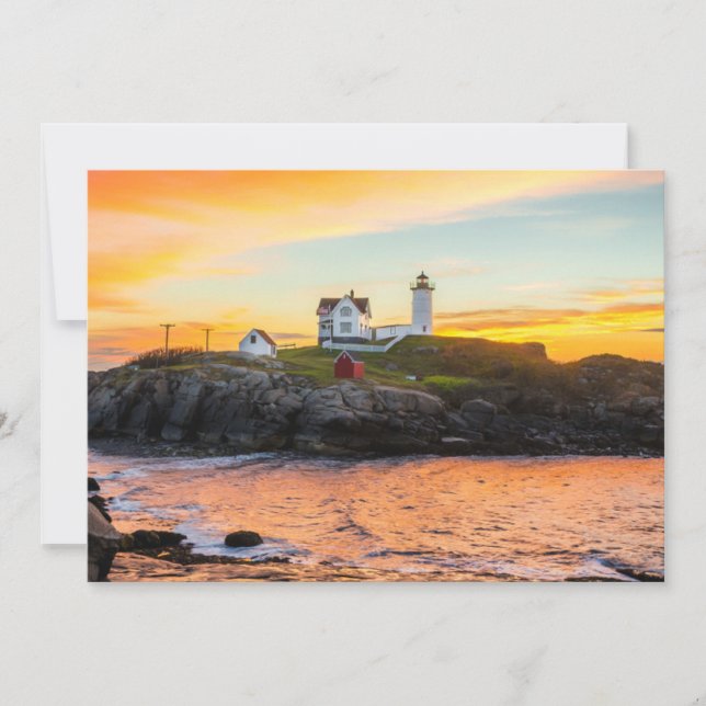 Lighthouses | Nubble Lighthouse Maine Thank You Card (Front)