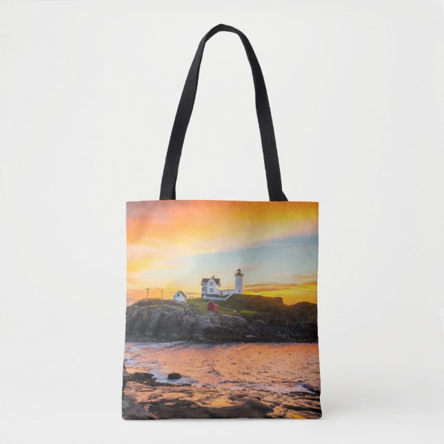 Lighthouses | Nubble Lighthouse Maine Tote Bag (Front)