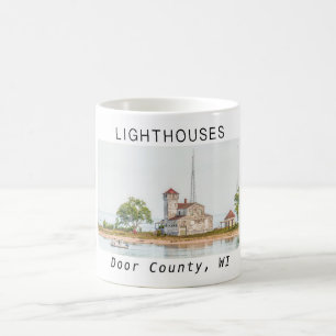 Lighthouses of Door County Coffee Mug