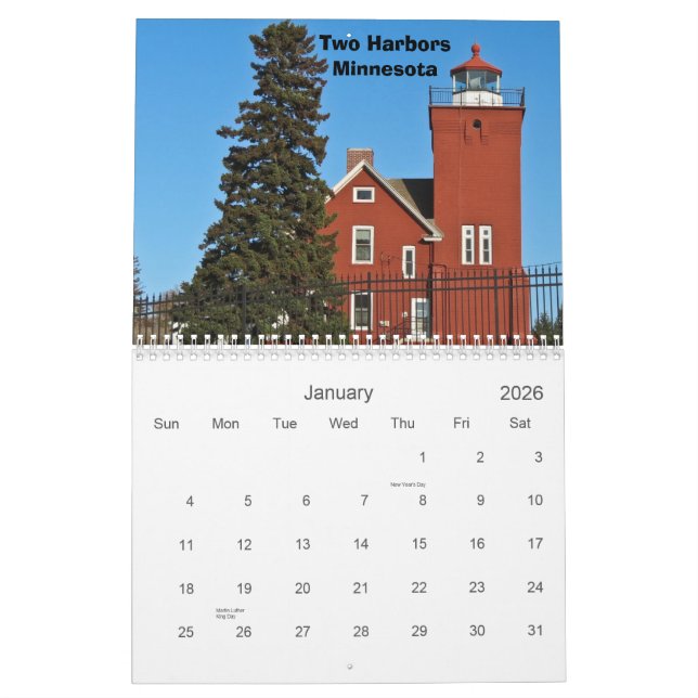 Lighthouses of the Great Lakes Calendar (Jan 2026)