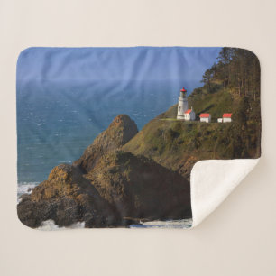 Lighthouses Oregon Coast Lighthouse Sherpa Blanket