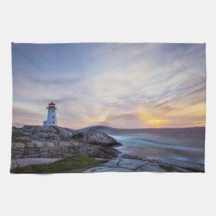 Lighthouses Peggy's Cove Lighthouse Nova Scotia Tea Towel