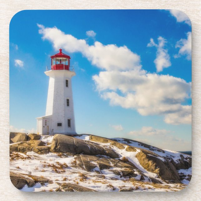 Lighthouses | Peggy's Cove Nova Scotia Coaster (Front)
