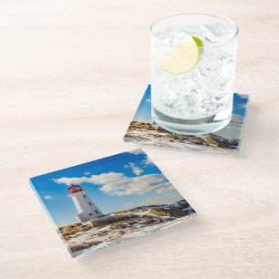 Lighthouses Peggy's Cove Nova Scotia Glass Coaster