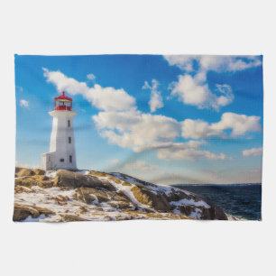 Lighthouses   Peggy's Cove Nova Scotia Tea Towel
