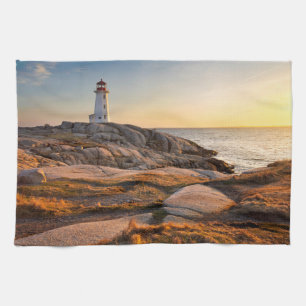 Lighthouses   Peggy's Cove Nova Scotia Tea Towel