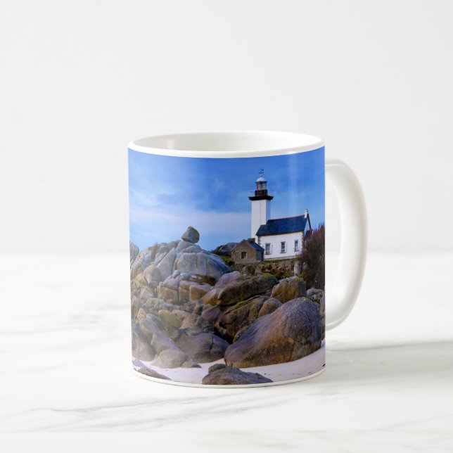 Lighthouses | Phare de Pontusval France Finistere Coffee Mug (Front Right)