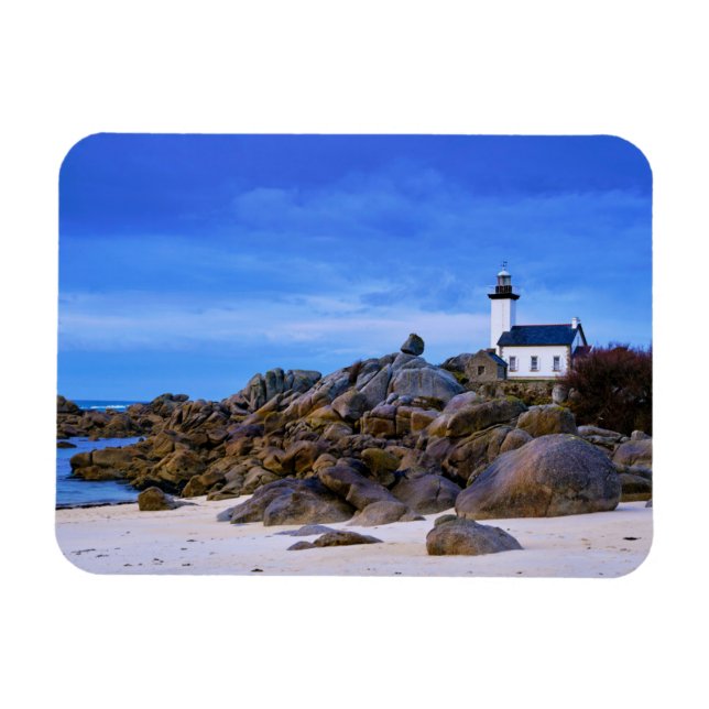 Lighthouses | Phare de Pontusval France Finistere Magnet (Horizontal)