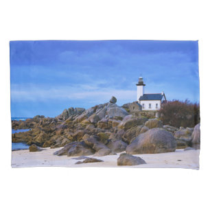 Lighthouses Phare de Pontusval France Finistere Pillowcase