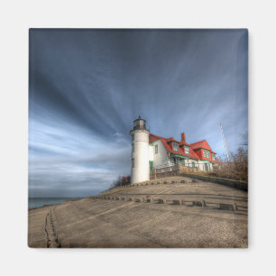 Lighthouses   Point Betsie Lake Michigan Magnet