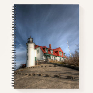Lighthouses Point Betsie Lake Michigan Notebook