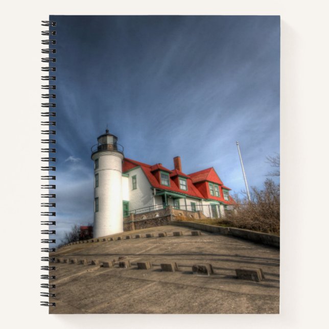 Lighthouses | Point Betsie Lake Michigan Notebook (Front)
