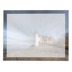 Lighthouses Point Betsie Lake Michigan Notepad
