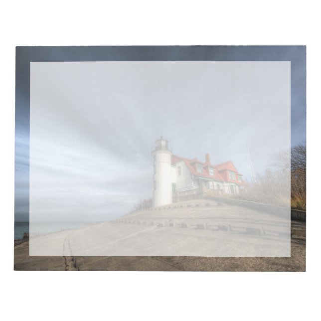 Lighthouses | Point Betsie Lake Michigan Notepad (Front)