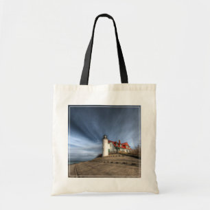 Lighthouses Point Betsie Lake Michigan Tote Bag
