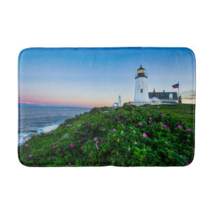 Lighthouses   Point Lighthouse Bristol  Maine Bath Mat