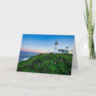 Lighthouses   Point Lighthouse Bristol  Maine Card