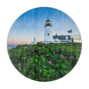 Lighthouses Point Lighthouse Bristol Maine Cutting Board