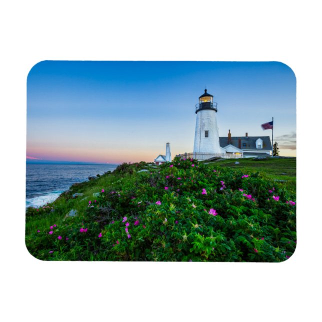 Lighthouses | Point Lighthouse Bristol  Maine Magnet (Horizontal)