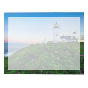 Lighthouses Point Lighthouse Bristol Maine Notepad